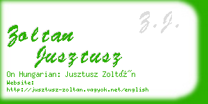 zoltan jusztusz business card